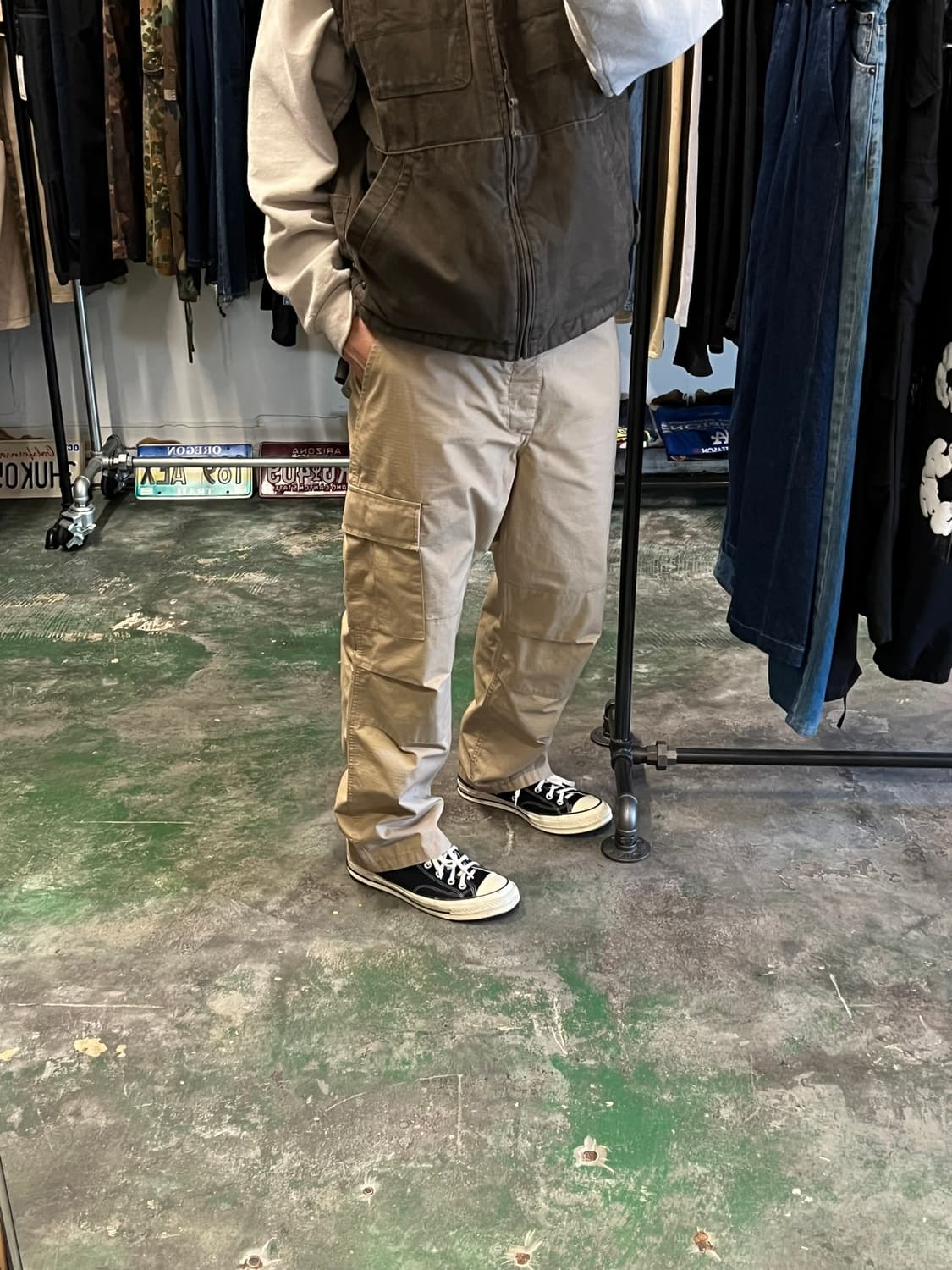 [34] 일본빈티지 밀리터리 립스탑 카고 팬츠 상품이미지10