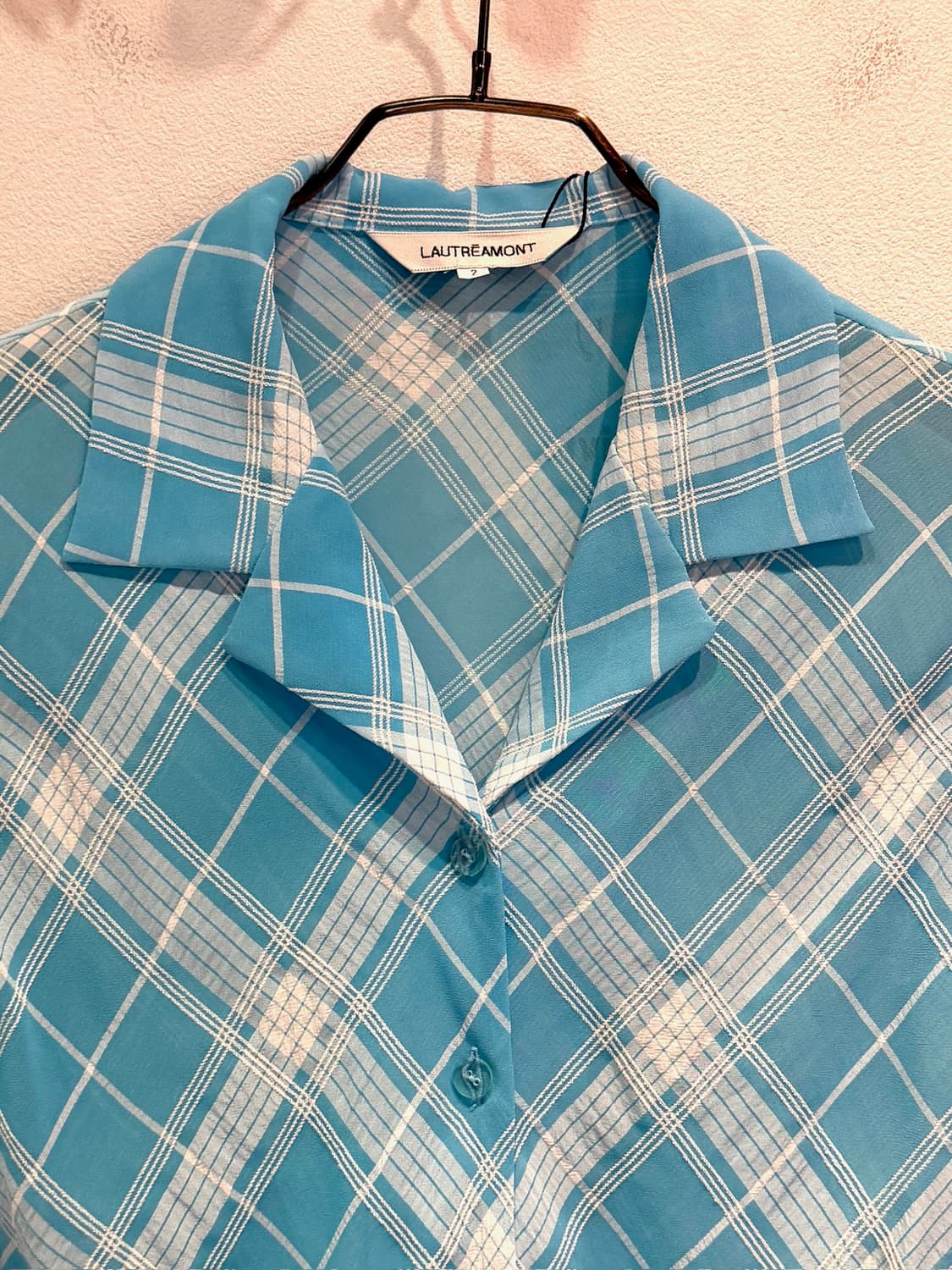 Lautreamont  Sky-Blue Check Shirt 상품이미지3