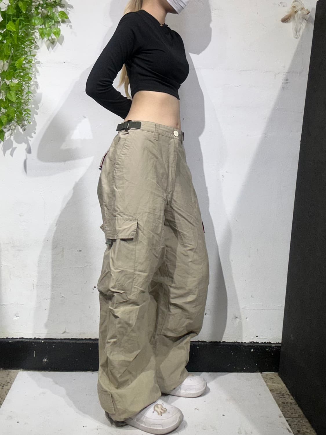 90s 벤데이비스 베이지 와이드 멀티 포켓 유틸리티 카고 팬츠  상품이미지1