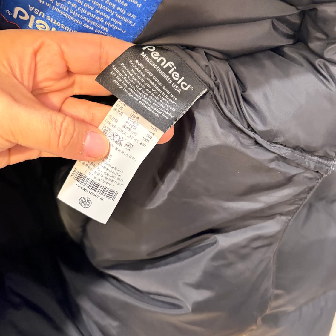 펜필드 락울 덕다운 패딩 점퍼 블랙XL 상품이미지3