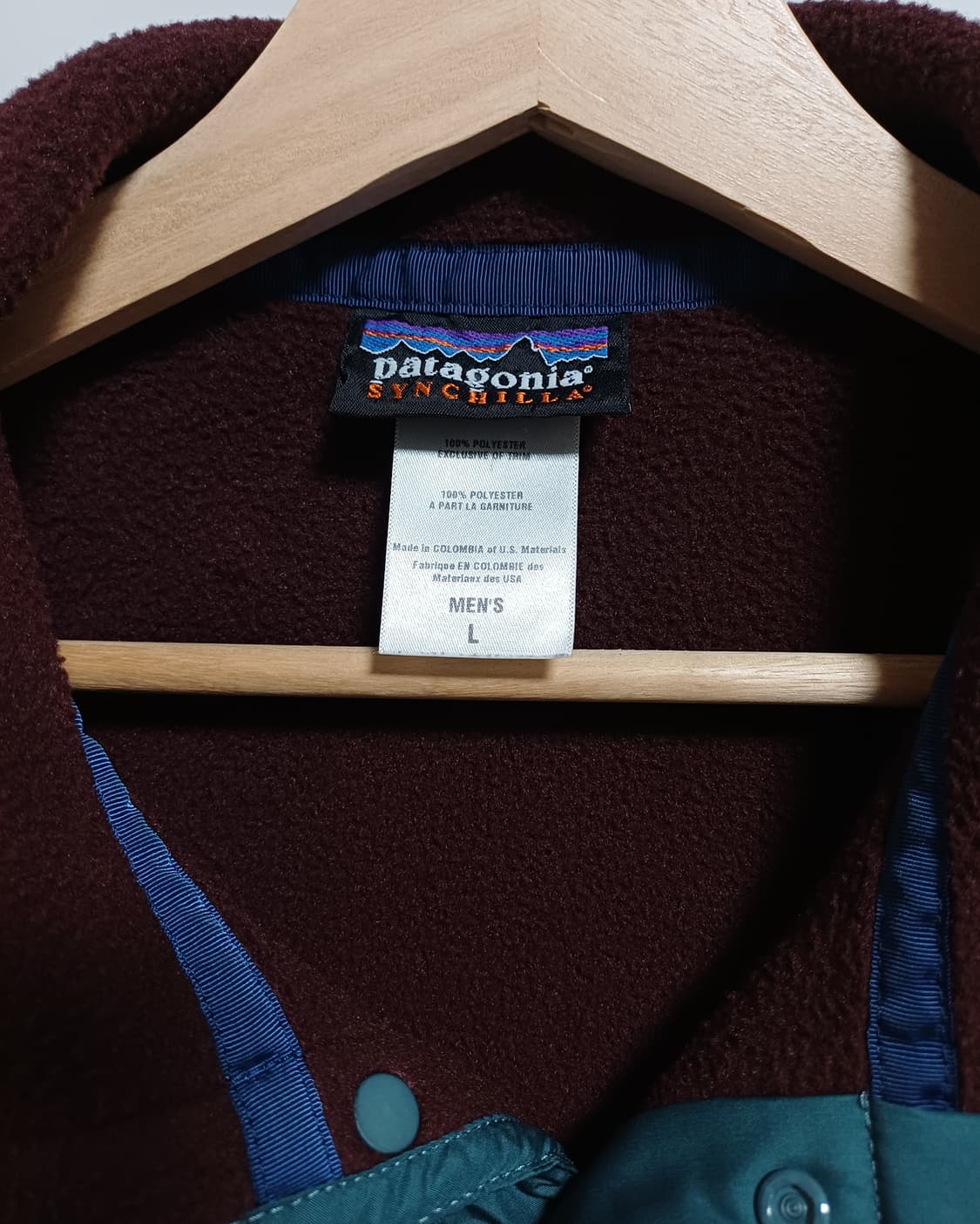 [L] 파타고니아 신칠라 스냅티 버건디 브라운 상품이미지4