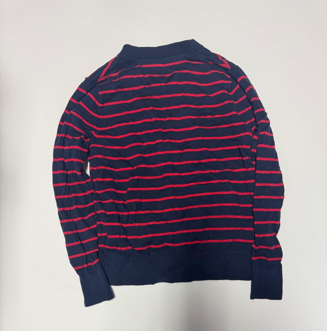 여성 타미힐피거 레드 스트라이프 코튼 가디건 S 상품이미지2