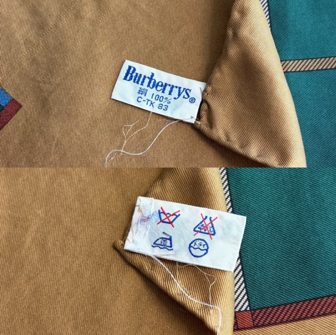 (OS)빈티지 버버리 실크 스카프 상품이미지10