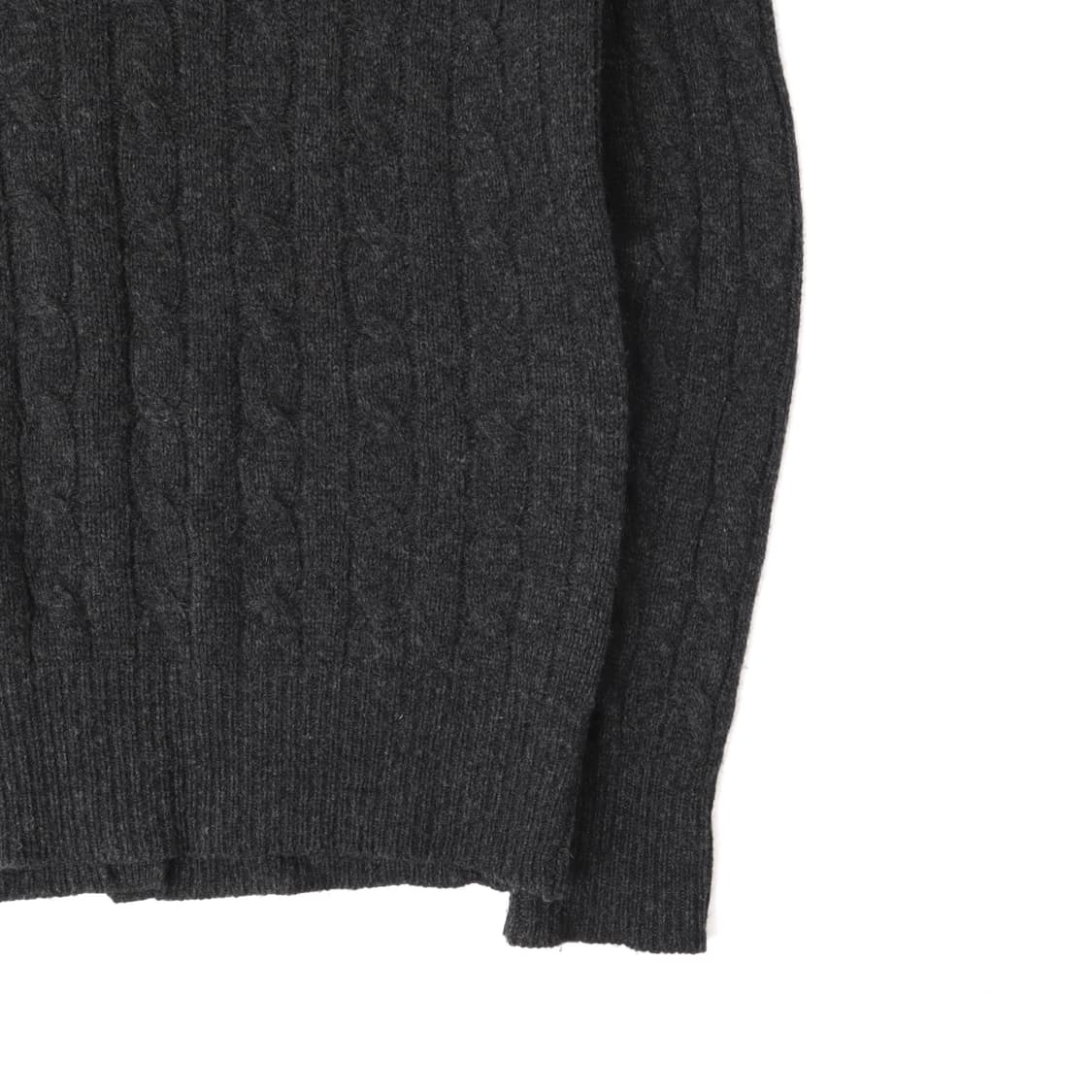 랄프로렌 챠콜 레더패치 울 캐시미어 가디건 상품이미지7