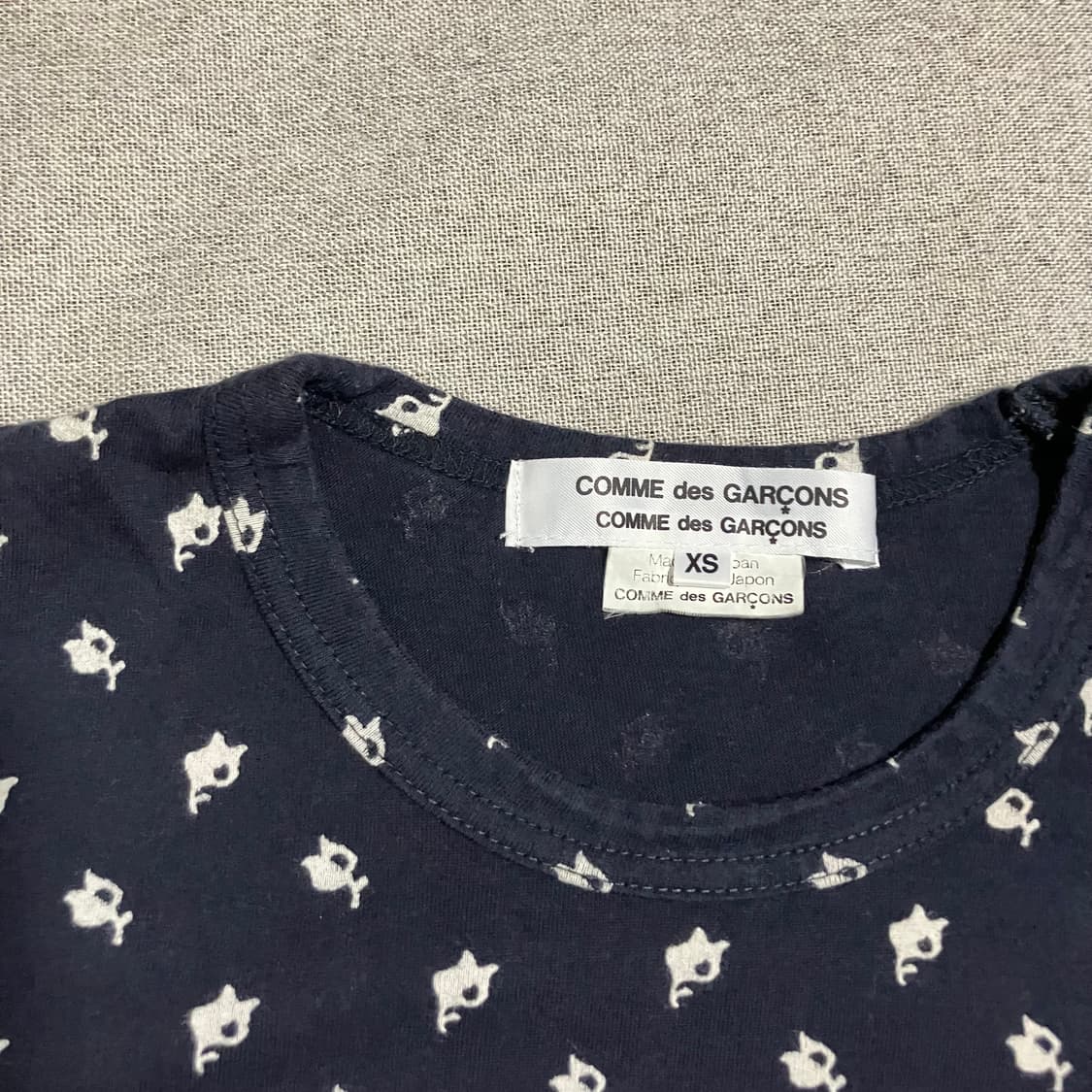 [XS] 꼼데가르송 플라워 레이어드 도킹 티셔츠 상품이미지3