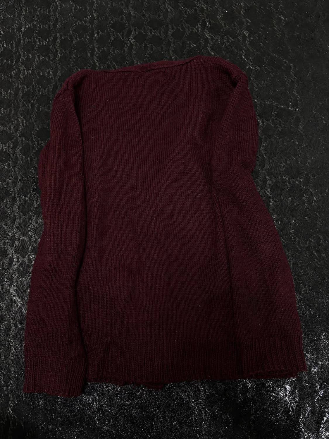 “Vintage” burgundy Zipper detail Knit Ca 상품이미지8