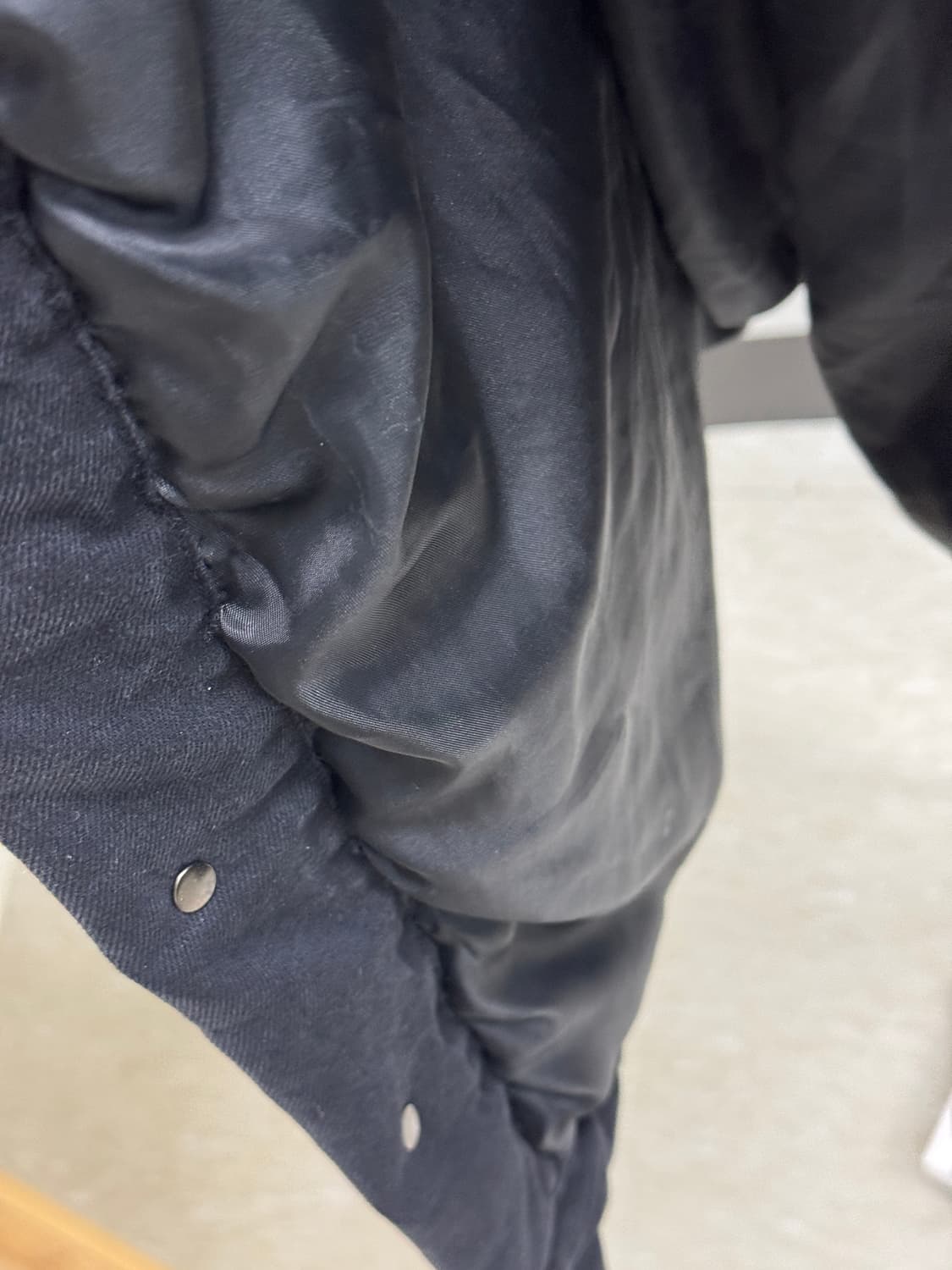 MNGU 블랙 데님 패딩 자켓 상품이미지5