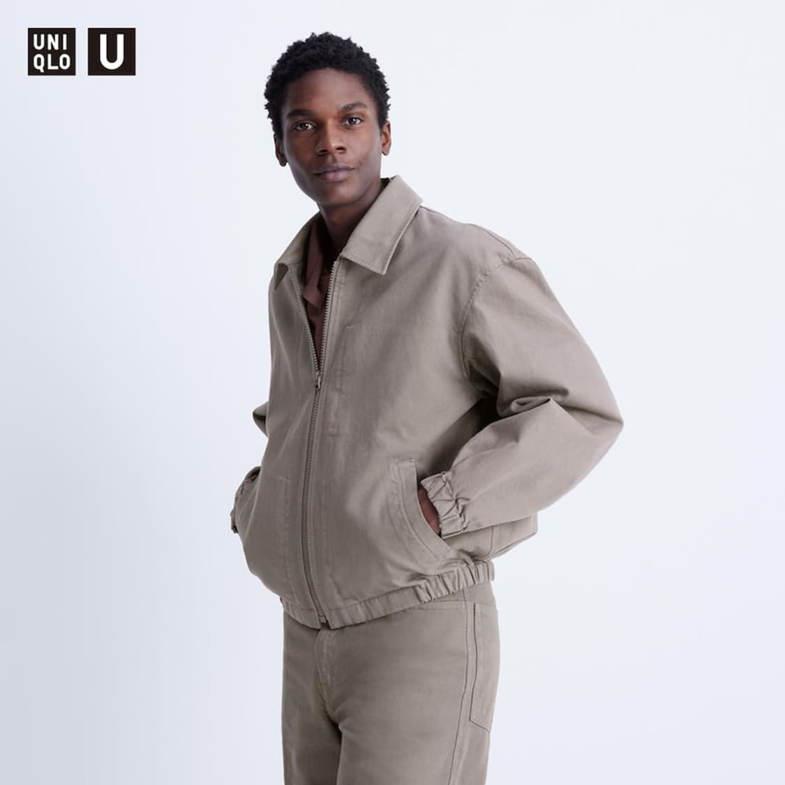 유니클로U/ 집업 블루종 오프화이트/ XXL 상품이미지2