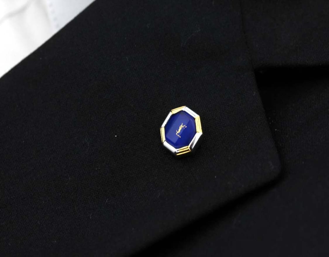 입생로랑 A등급 남자 명품 뱃지 핀 포인트 빈티지 상품이미지6