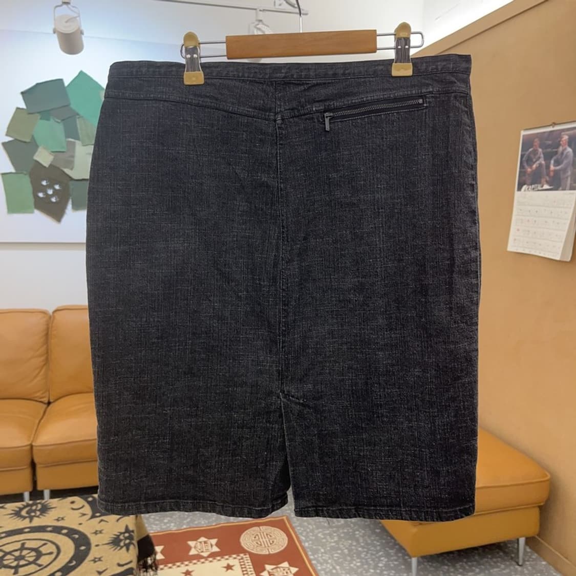 폴로 랄프로렌 캐주얼 흑청 미니스커트 데님 청치마 32인치 C08588 상품이미지3