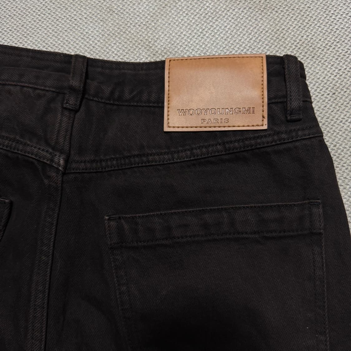 우영미 WYM 다크 브라운 데님 팬츠 상품이미지6