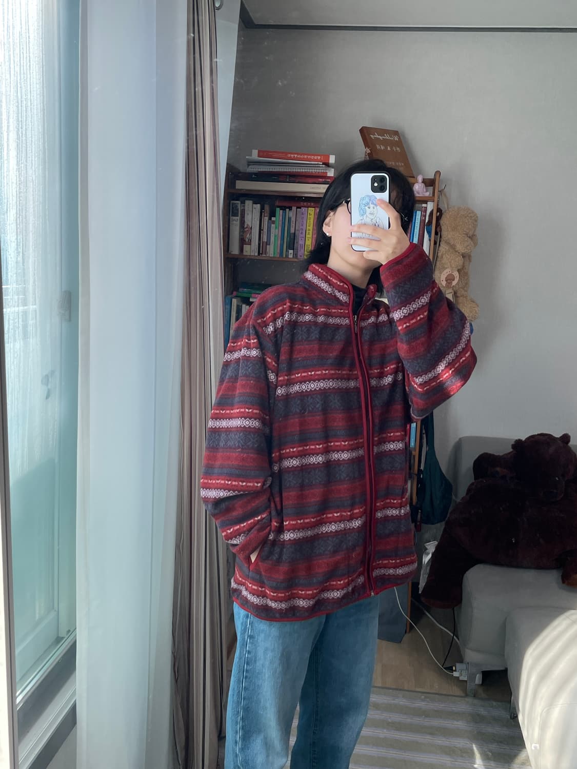 Converse 노르딕 패턴 후리스 오버사이즈 상품이미지2