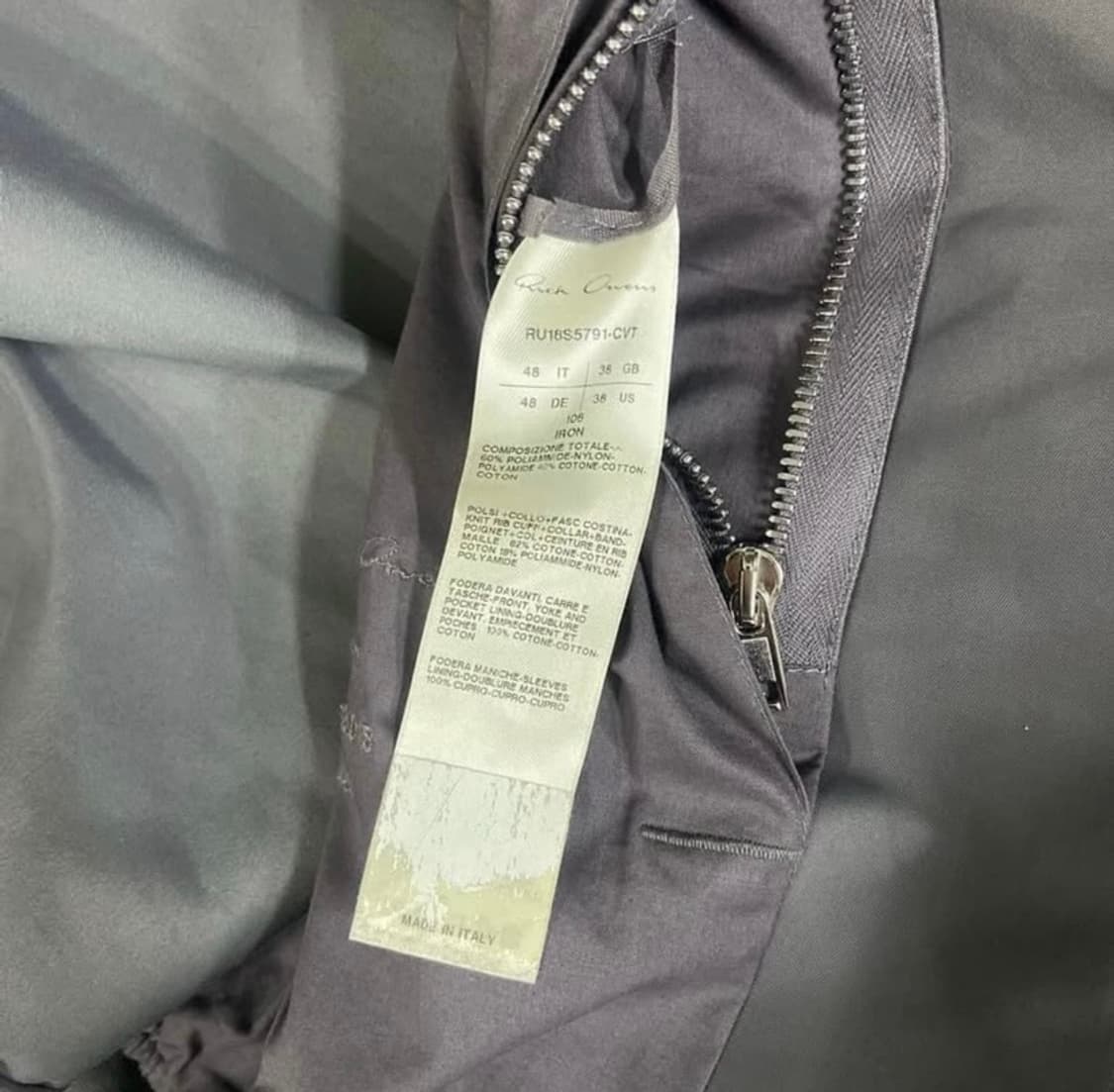 [48] 18SS 릭오웬스 플라이트 봄버 자켓 상품이미지6