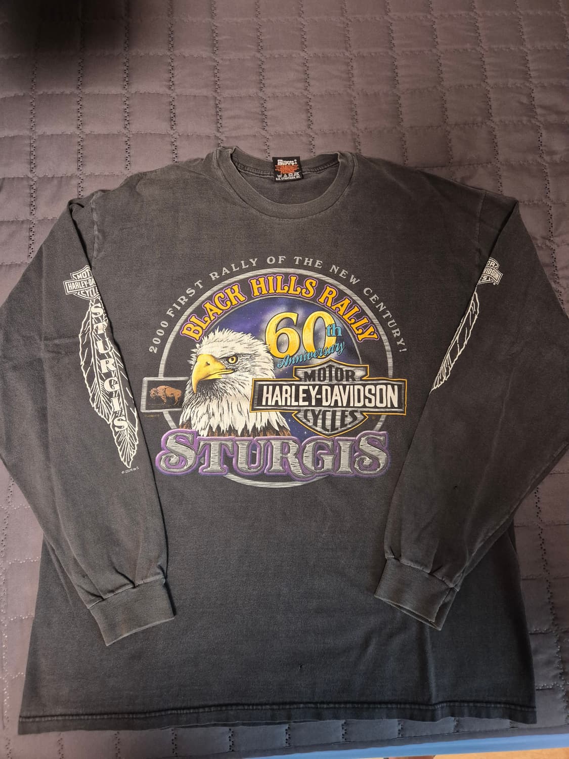 2000s 할리데이비슨 스터지스60주년 긴팔티 XL 상품이미지1