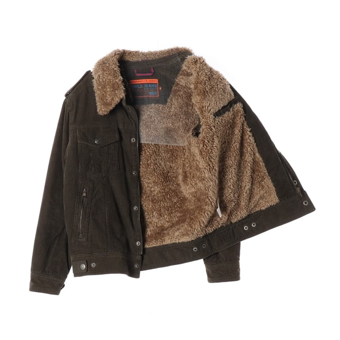 빈티지 딥브라운 코듀로이 셰르파 트러커 자켓 M 상품이미지2