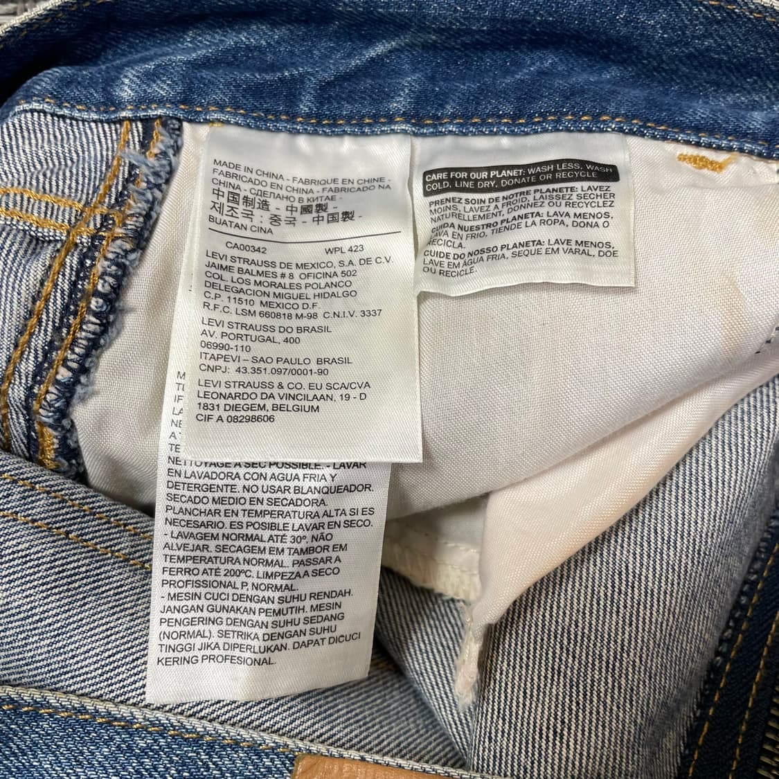 (27) 리바이스 오렌지탭 중청 지퍼포인트 데님 미디 스커트 상품이미지6