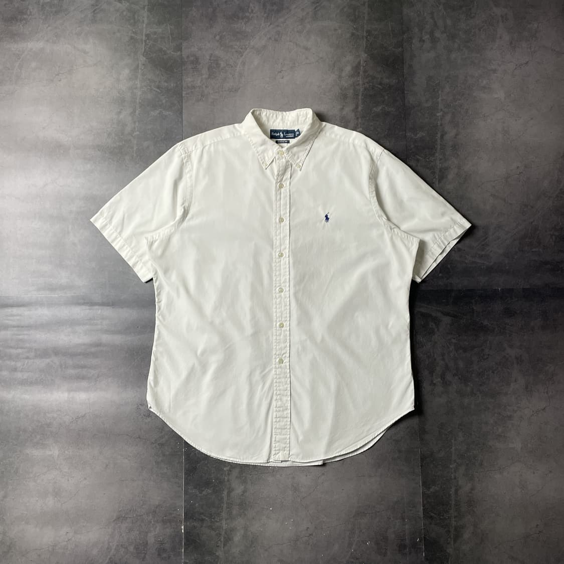 RALPH LAUREN 랄프로렌 빈티지 화이트 반팔 셔츠 A00758 상품이미지1