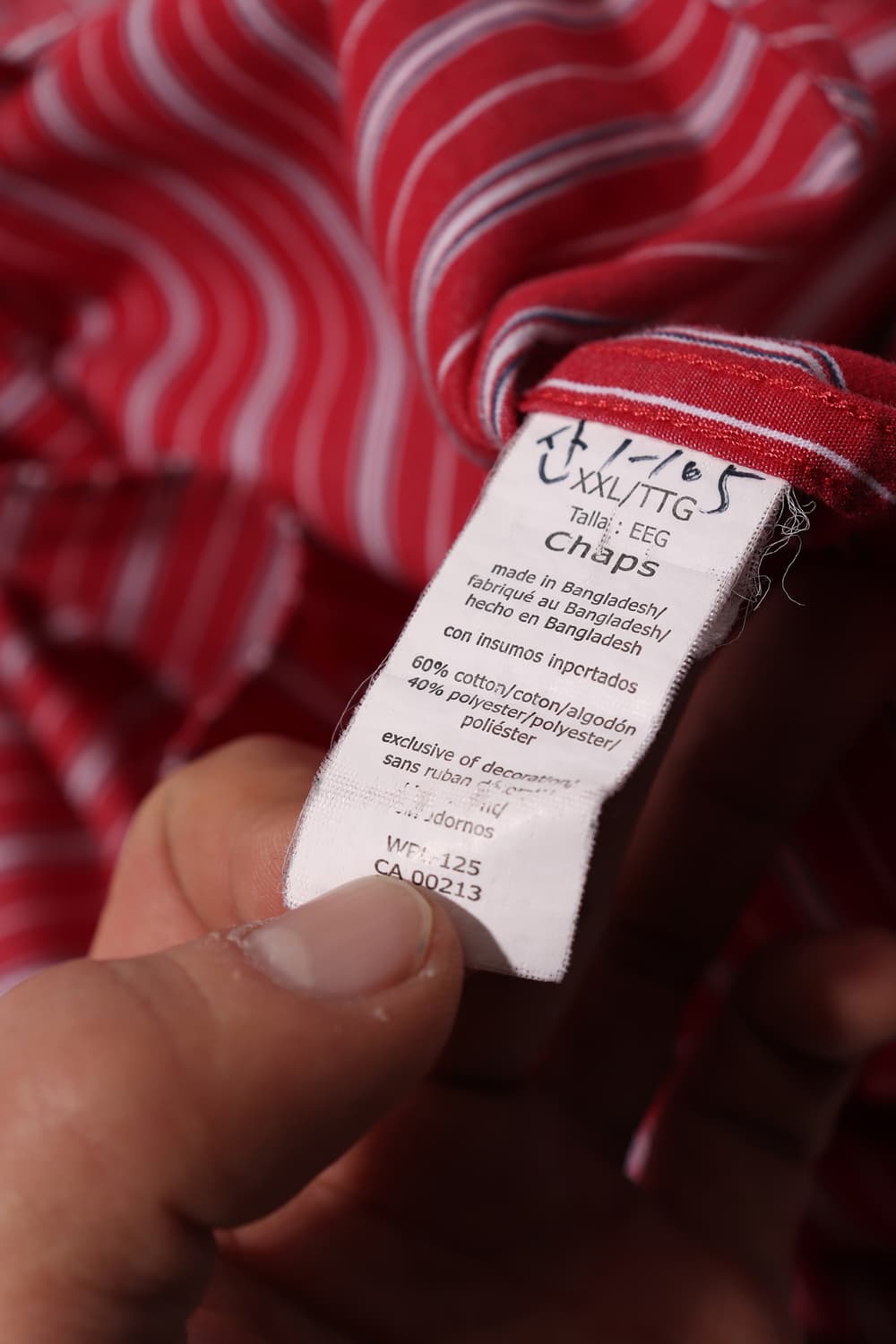 CHAPS RALPH LAUREN 스트라이프 코튼 셔츠 size 2XL 상품이미지4