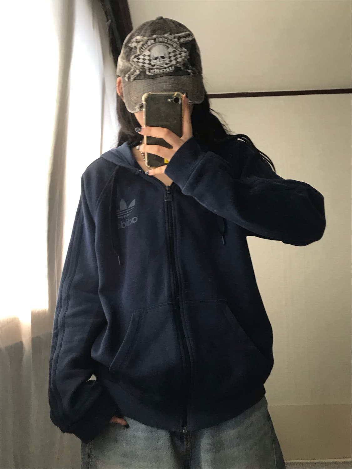 아디다스 네이비 파이어버드 후드집업 상품이미지1