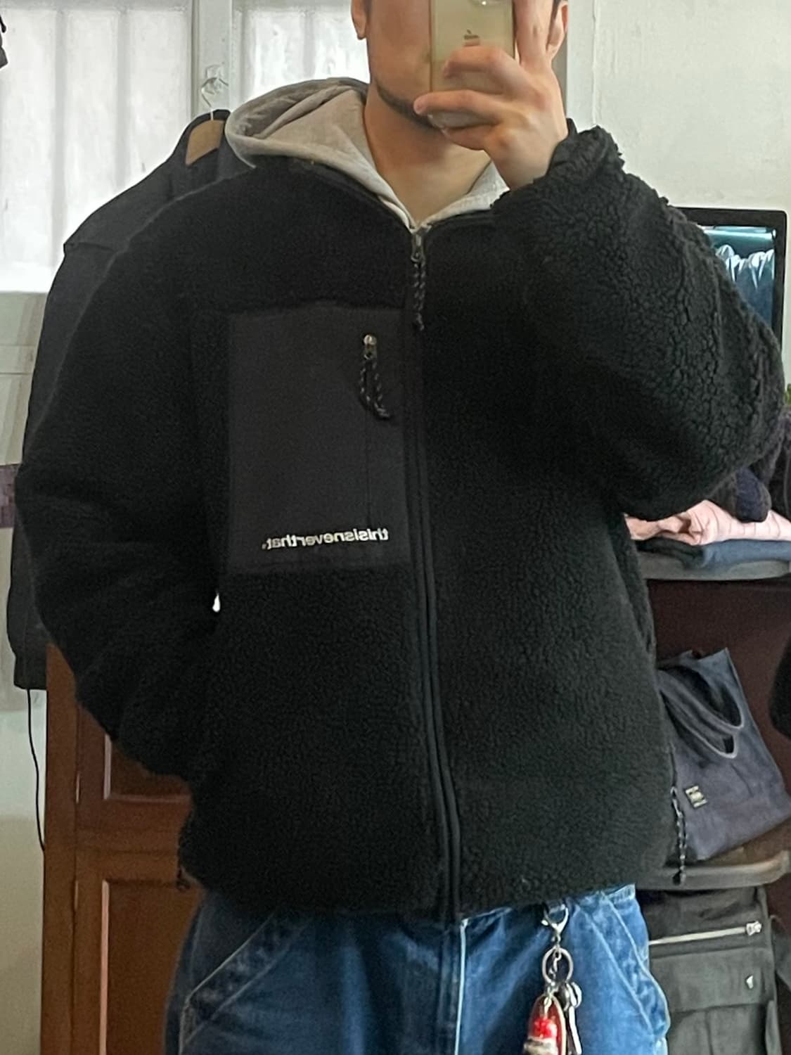 Thisisneverthat 플리스 블랙 L 상품이미지2