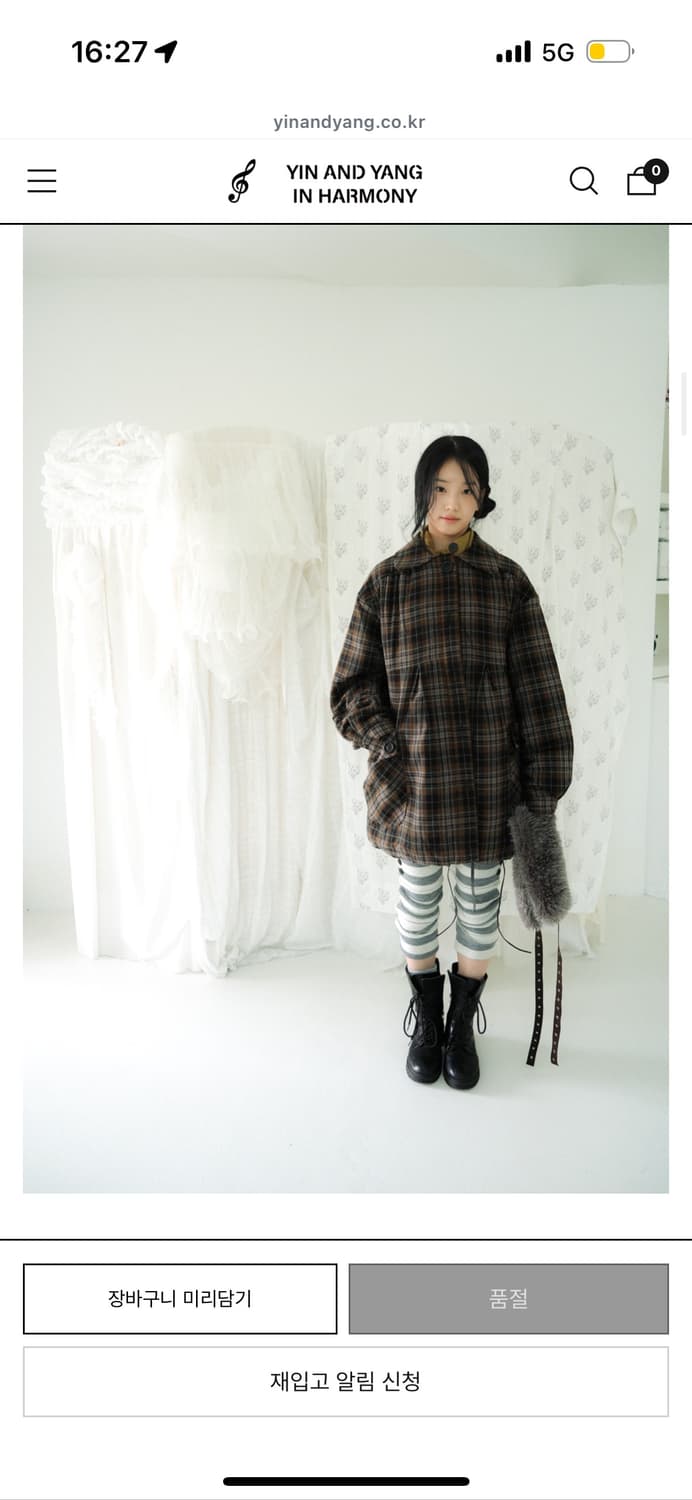 Muffler coat, Checked 상품이미지4