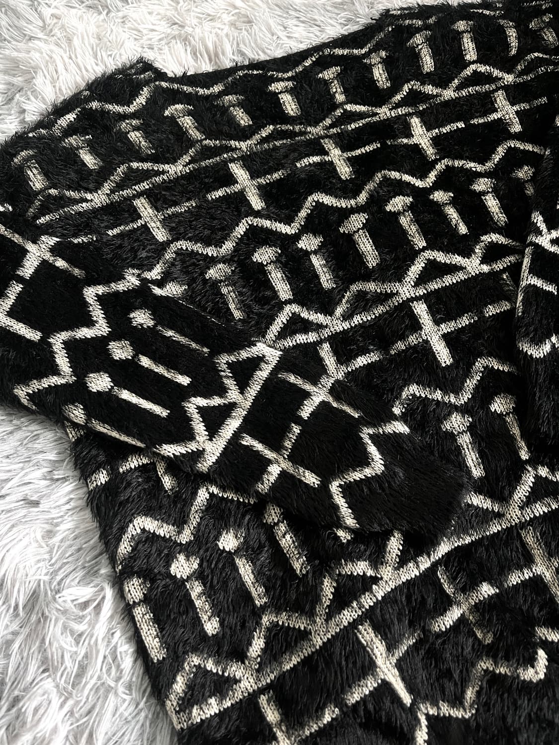 고딕 락 펑크 십자가 퍼 블랙 가디건 상품이미지9