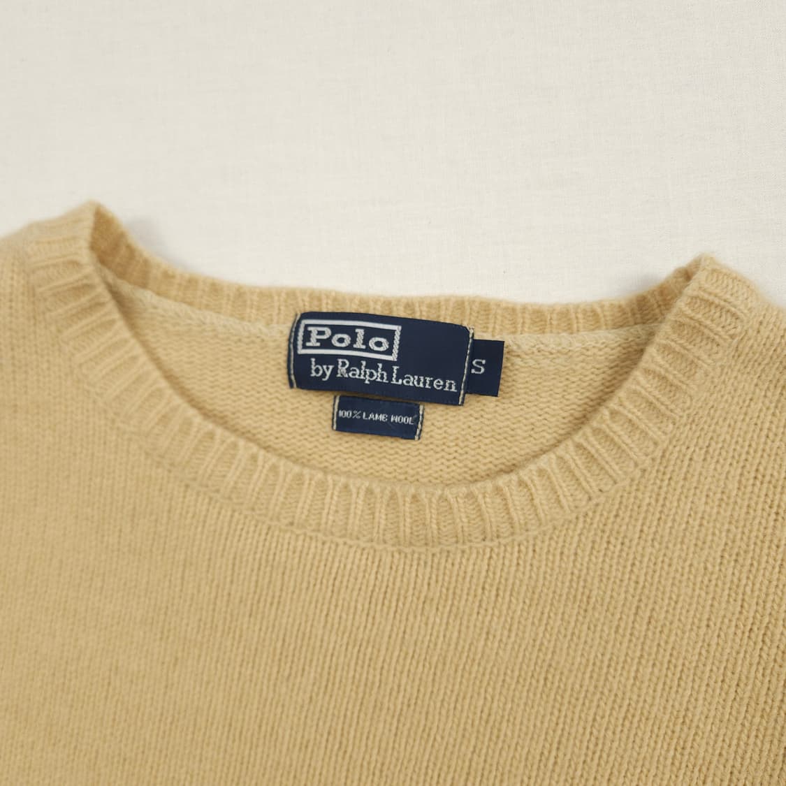 S(90) 폴로 랄프로렌 램스울 니트 베이지 상품이미지4