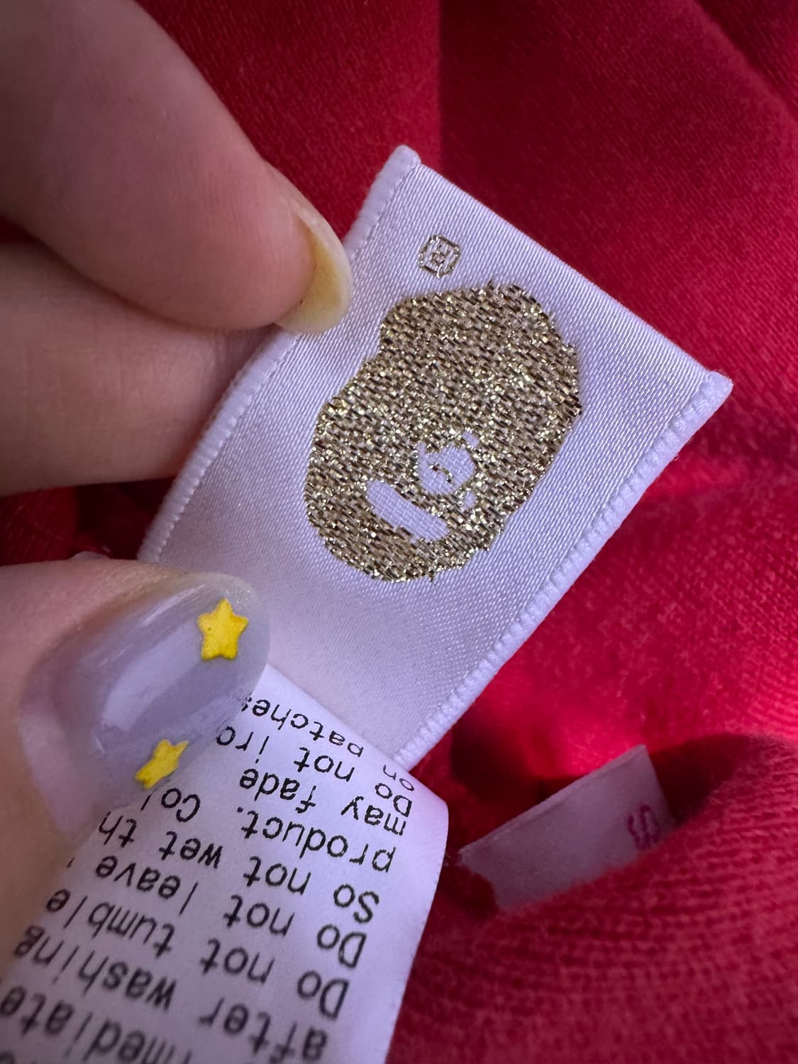 베이프 체크 레드 리버시블 후드집업 상품이미지5