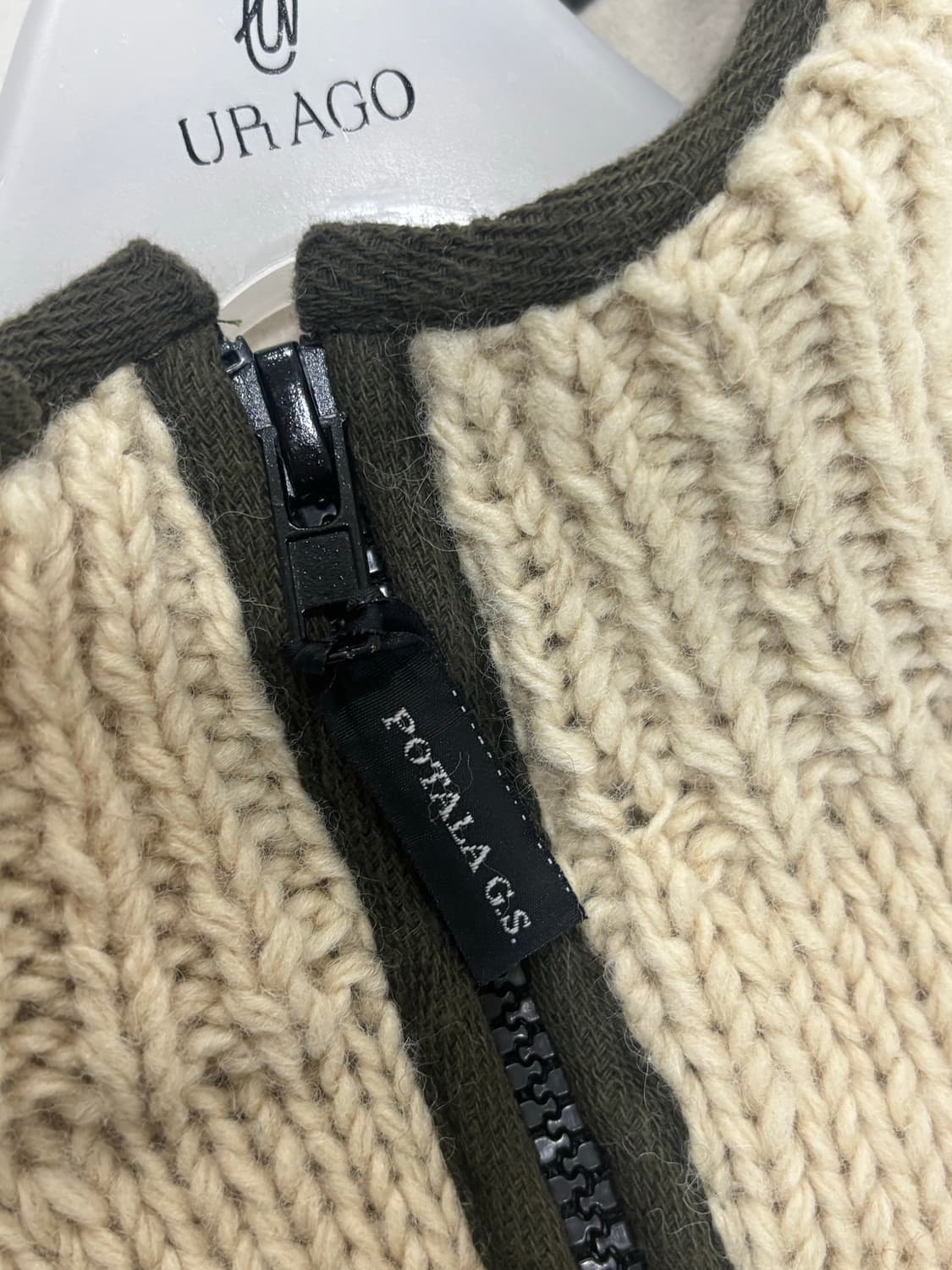 [VINTAGE] 튤립 자수 울 니트집업 (POTALA G.S.) 상품이미지5