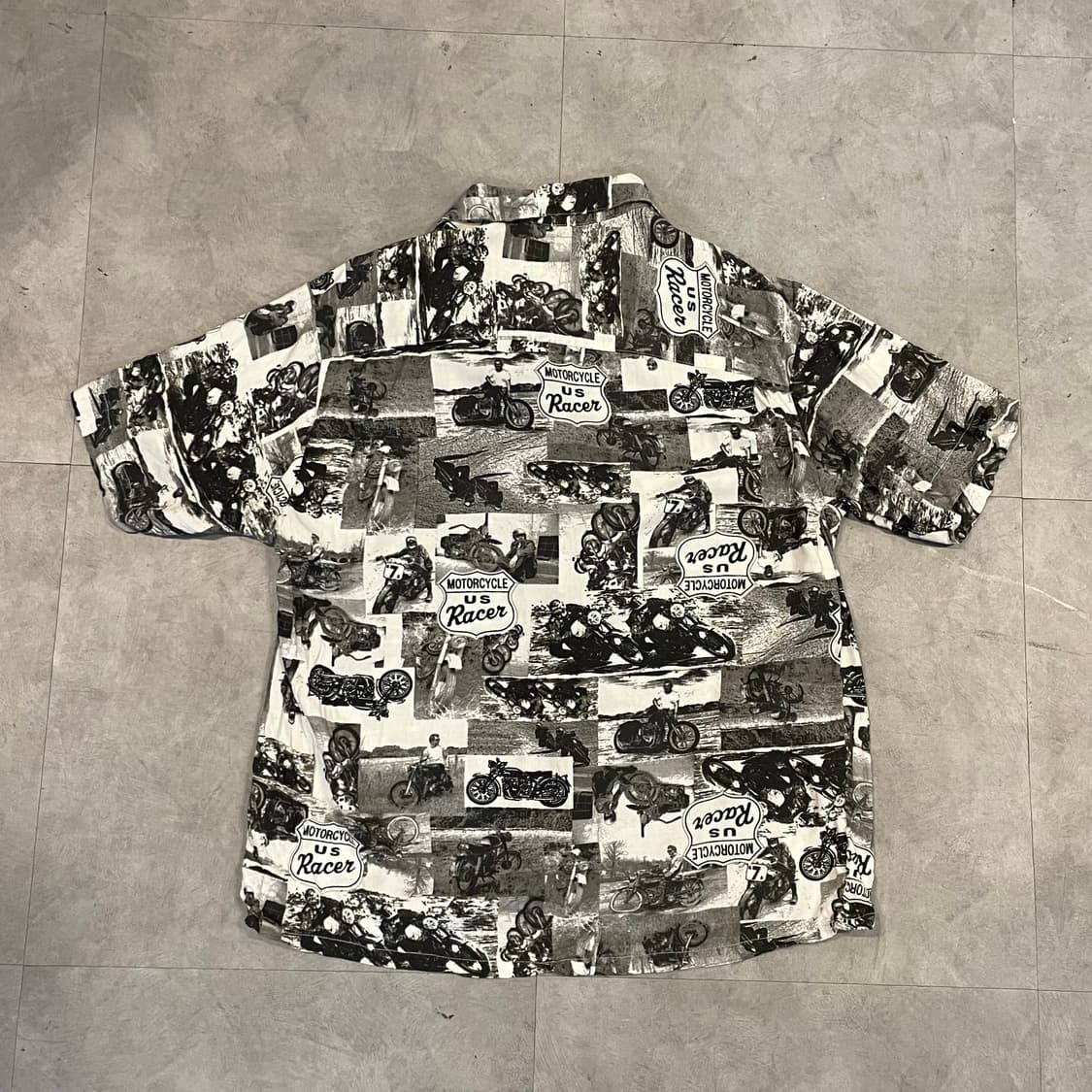 바이크 프린팅 셔츠 (100) 상품이미지4