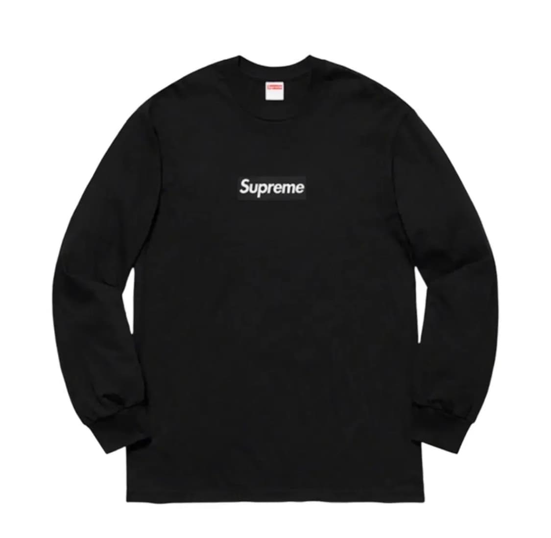 L) 슈프림 박스로고 롱슬리브 블랙 - 20fw 상품이미지1