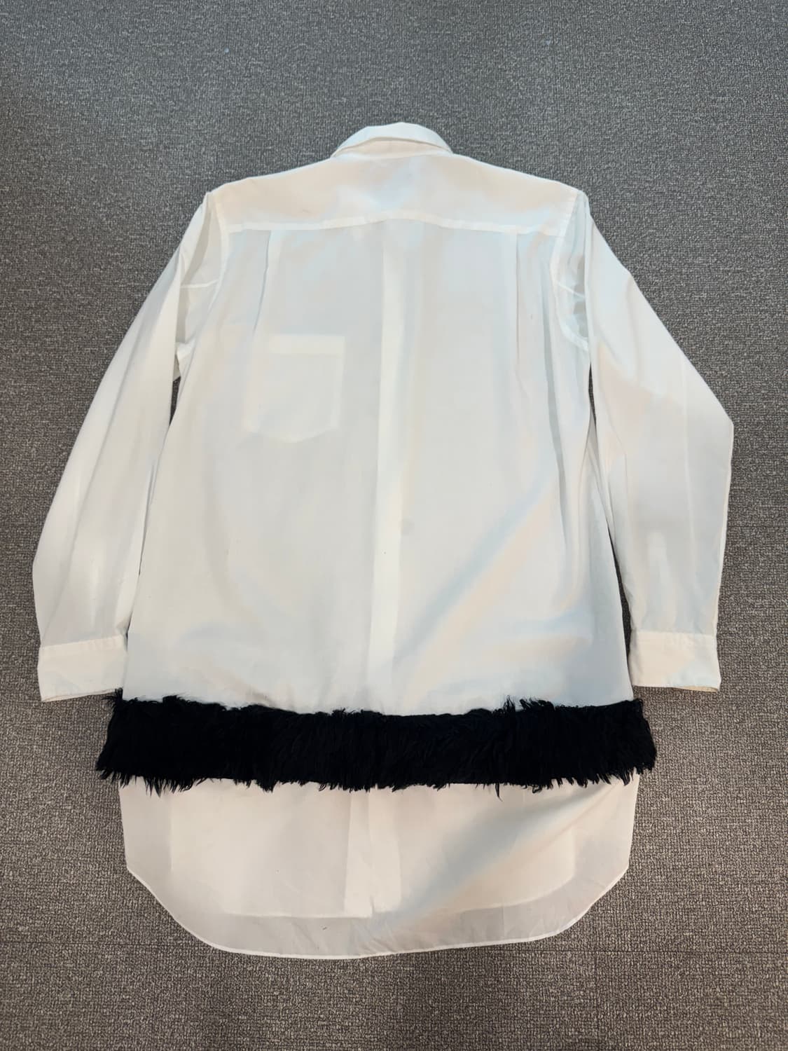 23FW 꼼데가르송 옴므 플러스 레이어드 롱 퍼 셔츠 M 상품이미지2