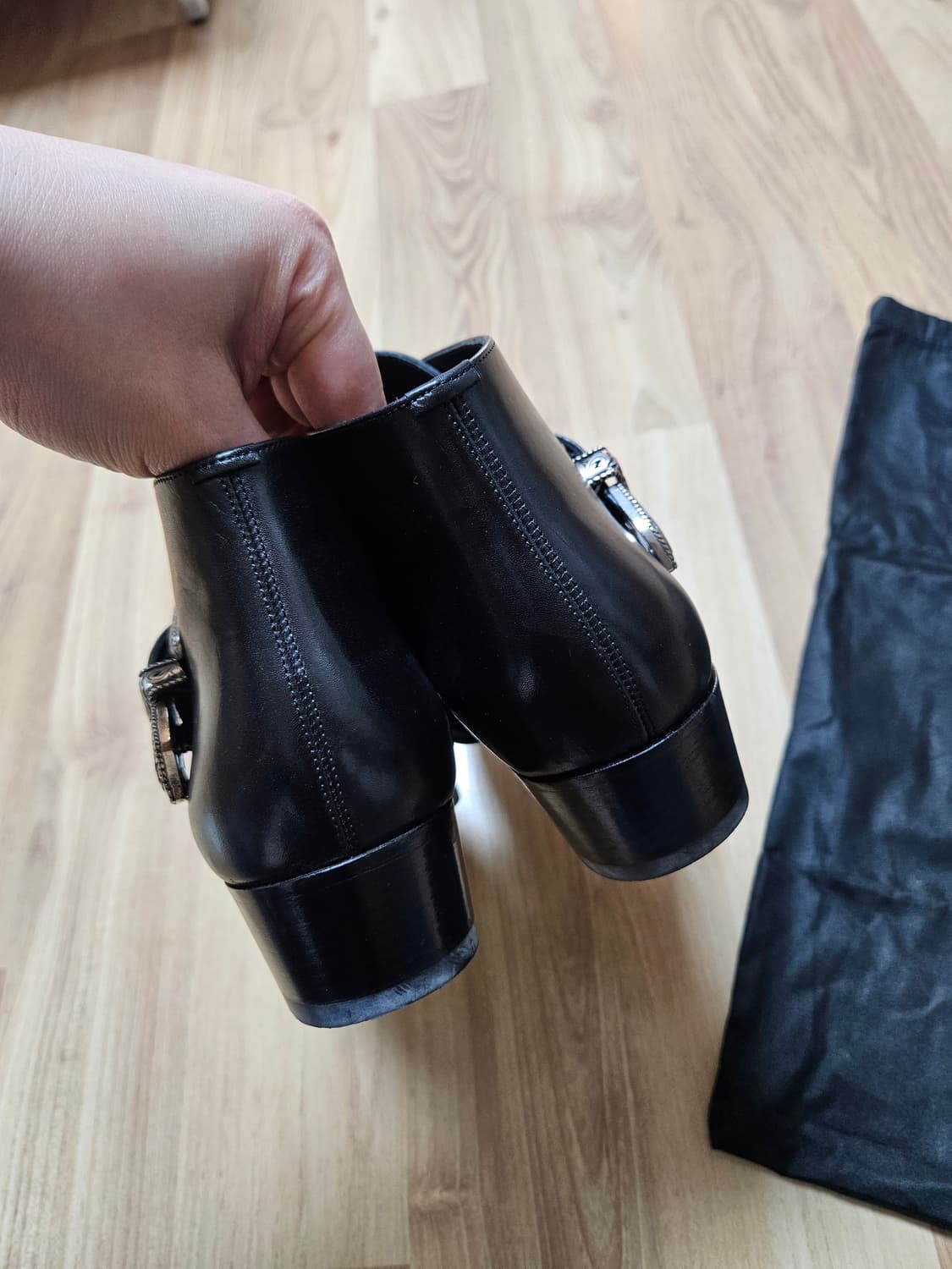 생로랑 덕키스 웨스턴 부츠 블랙 상품이미지4