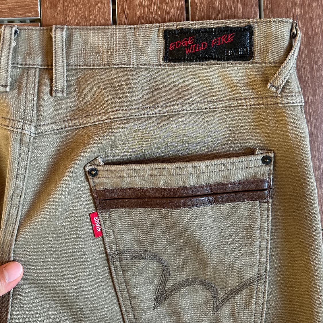 Edwin leather pocket cotton pants 상품이미지5