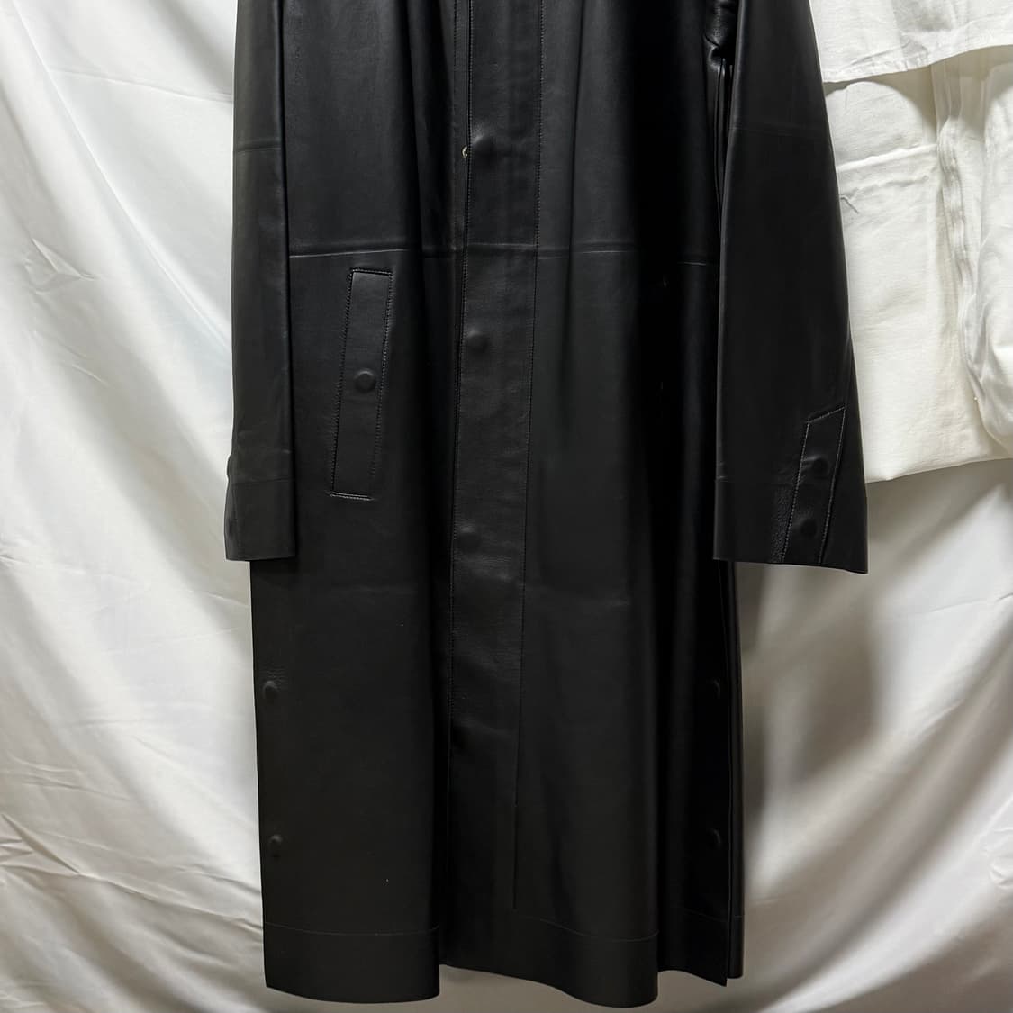 [S+급/46] 디올 레더 롱 코트 블랙 상품이미지3