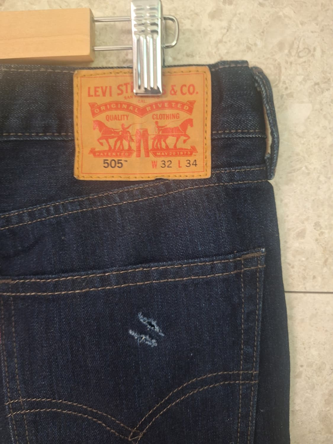 리바이스 505 레귤러 스트레이트 청바지 W32 L34 상품이미지4