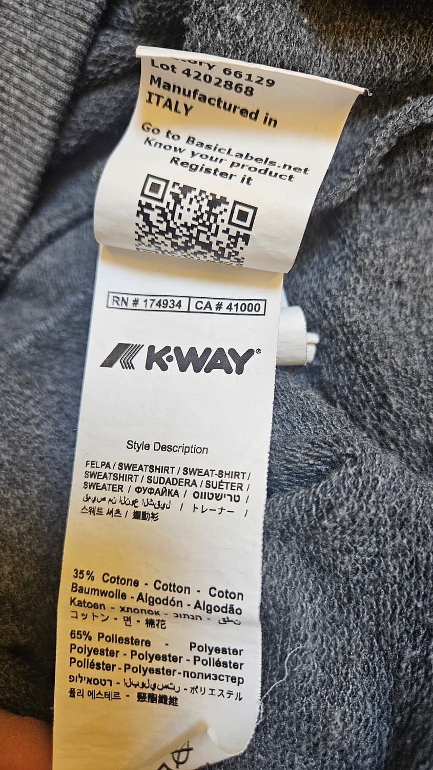 K-WAY(까웨) 빅로고 맨투맨(2XL) 상품이미지6