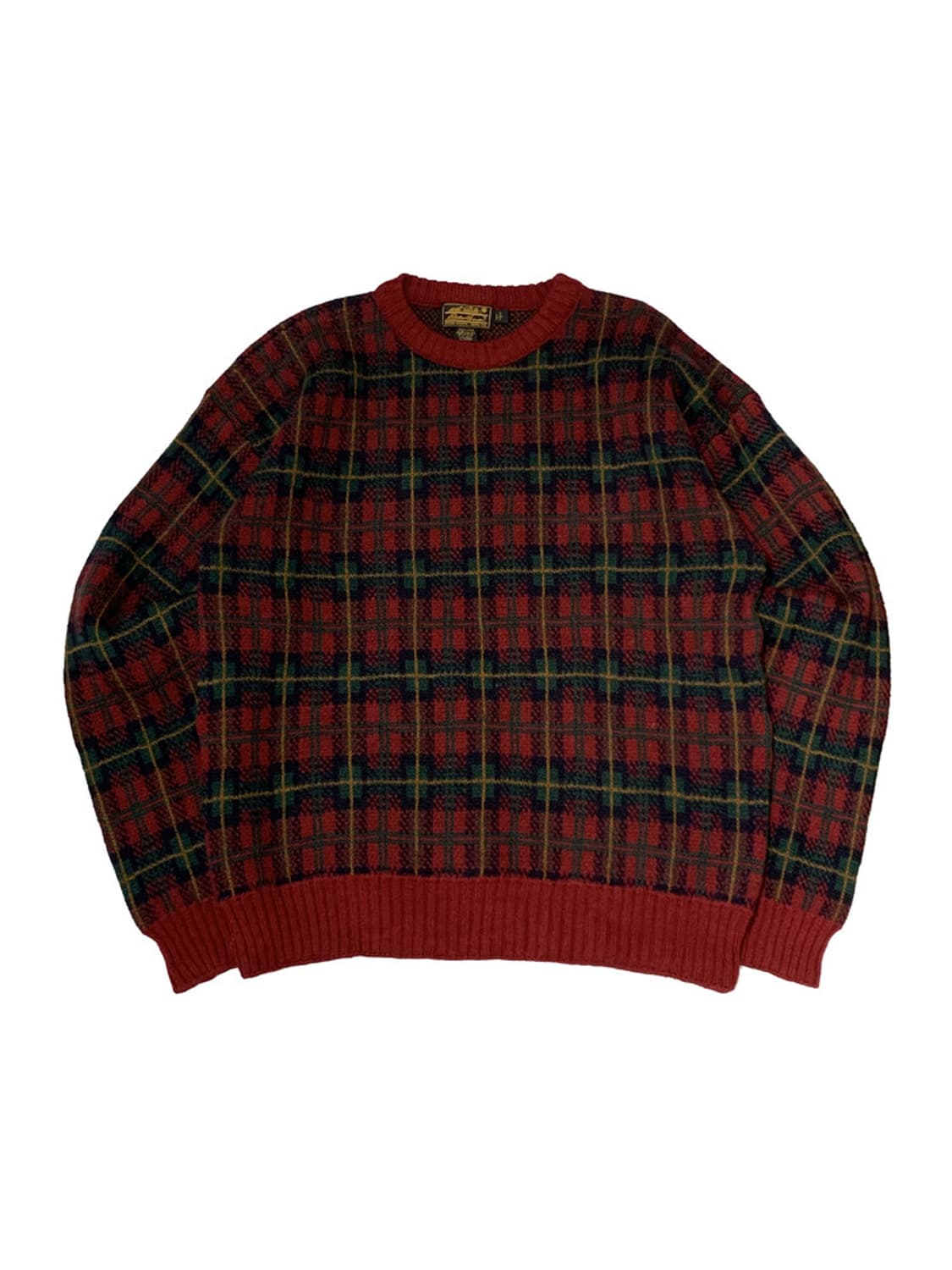 80s 에디바우어 체크 울 스웨터 상품이미지1