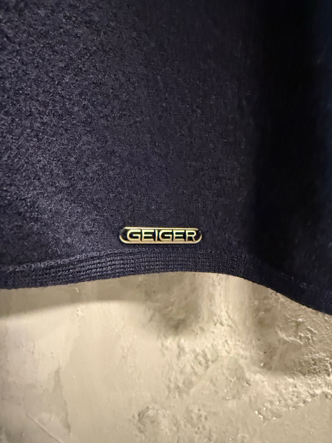 M 가이거 GEIGER 카라 니트 가디건 네이비 상품이미지3