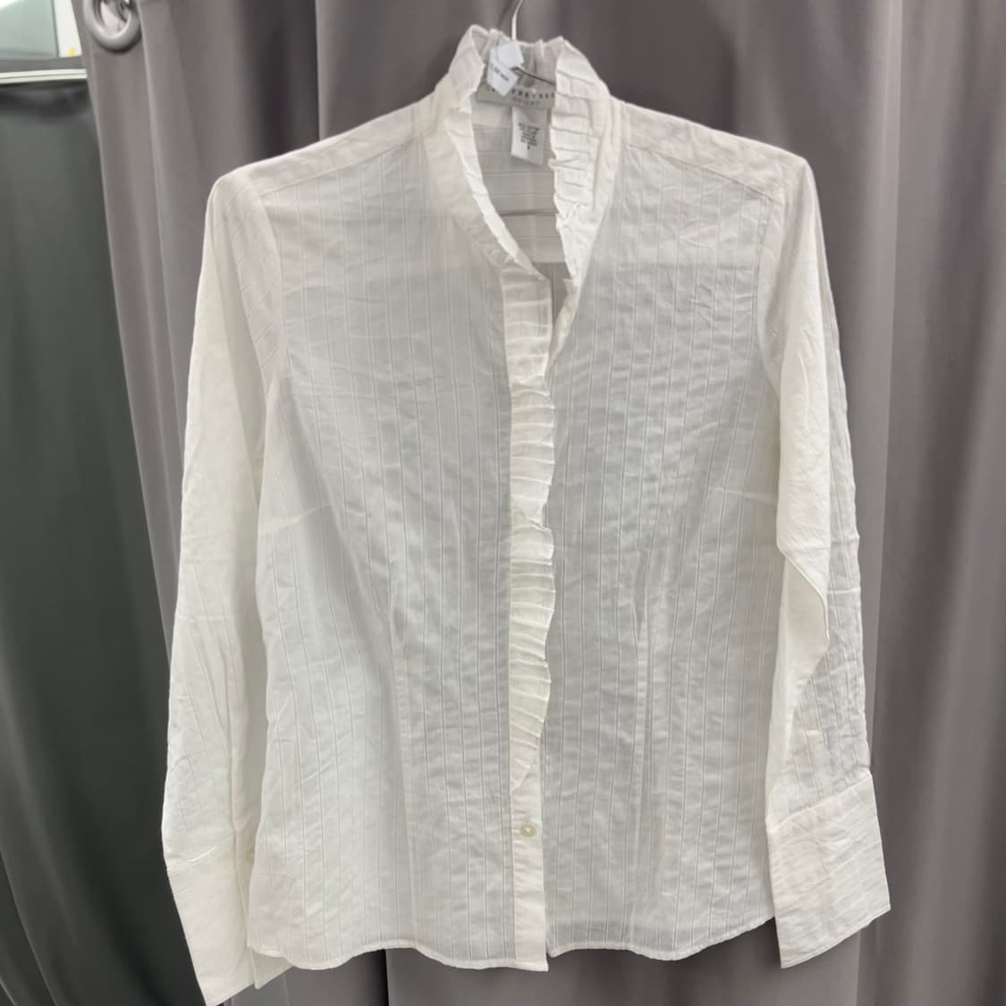 핀턱 러플 카라 셔츠 상품이미지1