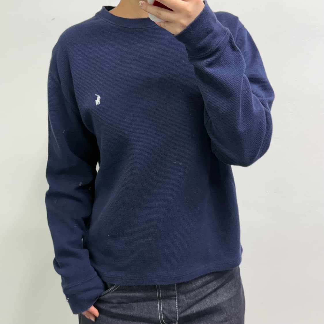 [M] 폴로 네이비 와플 롱슬리브 상품이미지2