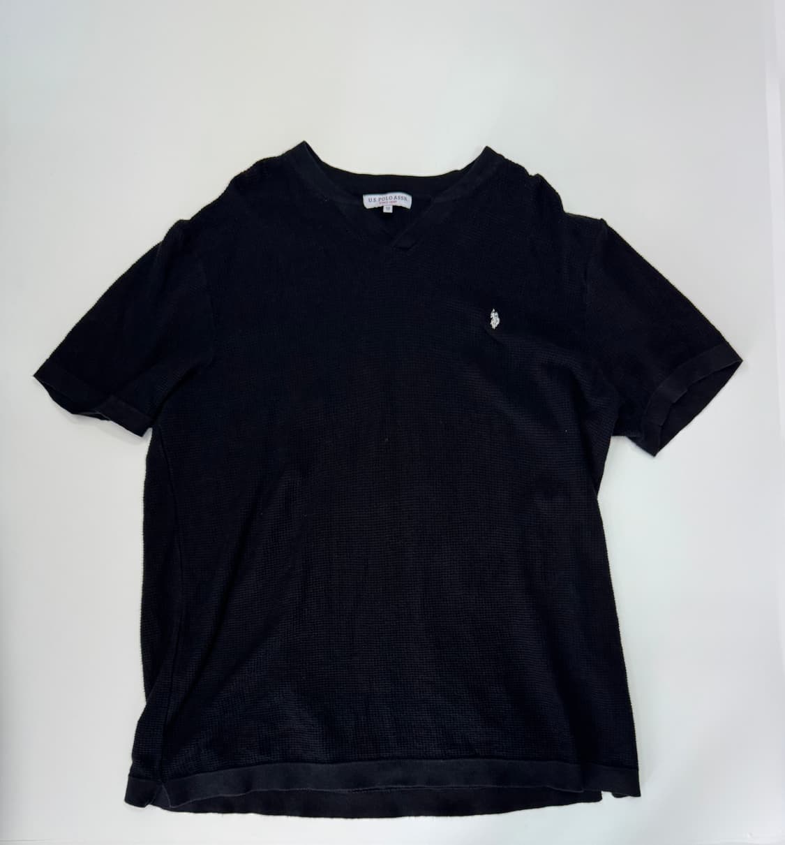 US폴로 헨리넥 와플 린넨 반팔 니트 2XL~3XL 상품이미지1
