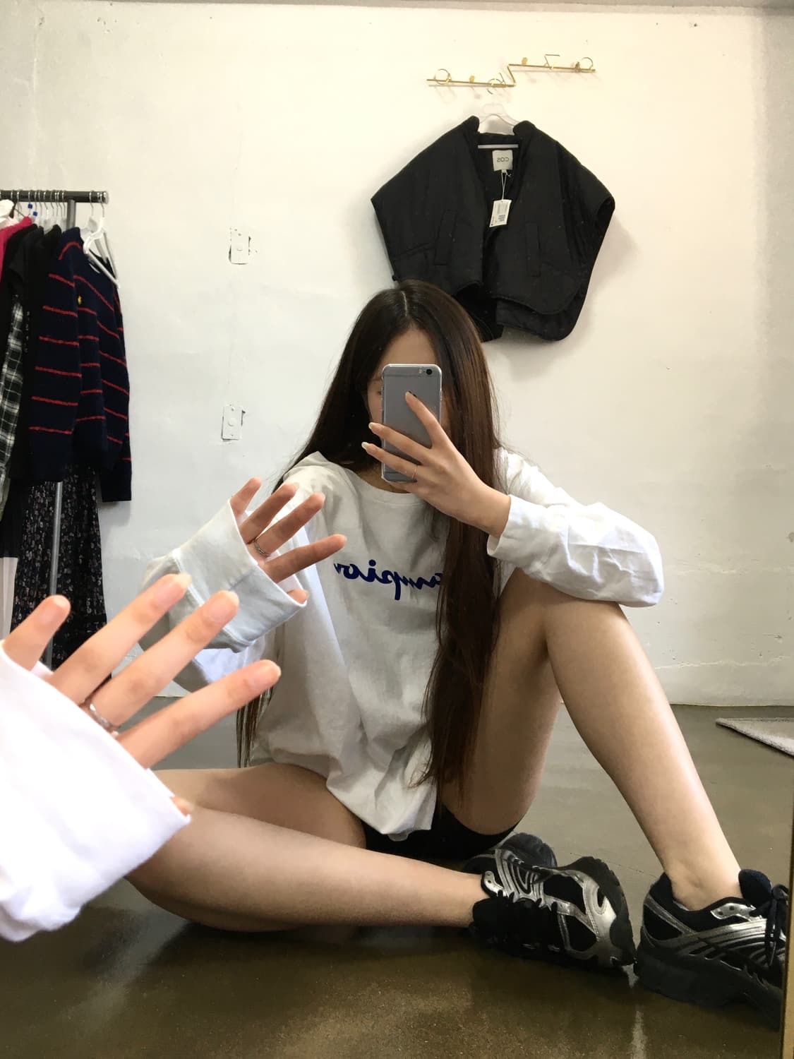 챔피온 긴팔티 2XL 화이트 상품이미지3