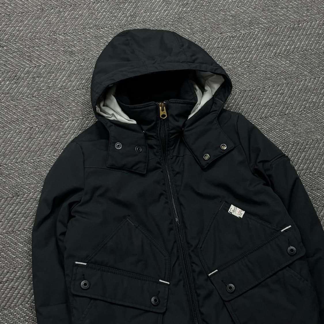 지스타로우 블랙 후드 패딩 자켓v0418 상품이미지3