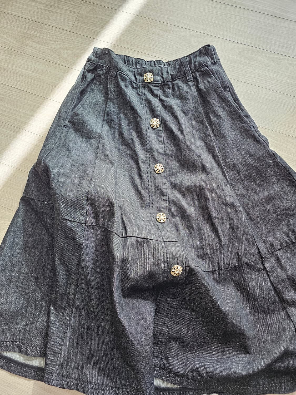 안나수이 흑청 데님 스커트 상품이미지1