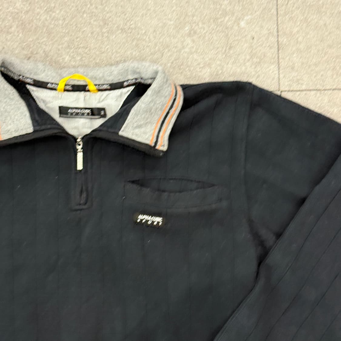 ALPHA CUBIC 카라 반집업 긴팔티셔츠 상품이미지4