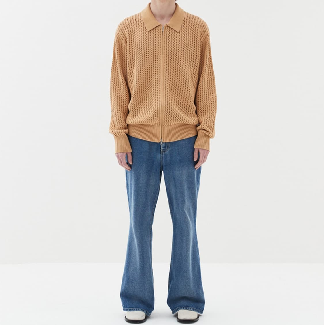 (새상품) 르마드 스카시 카라 니트 집업 3사이즈 상품이미지3