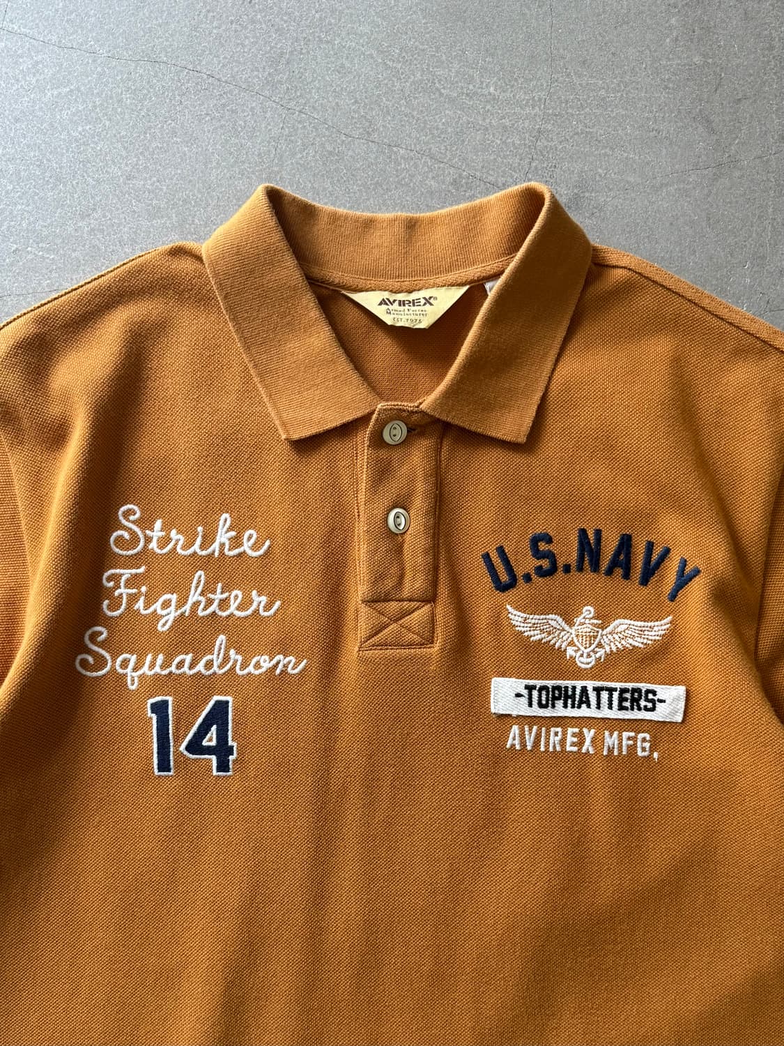 Avirex Embroidered Cotton Polo Shirt 상품이미지3