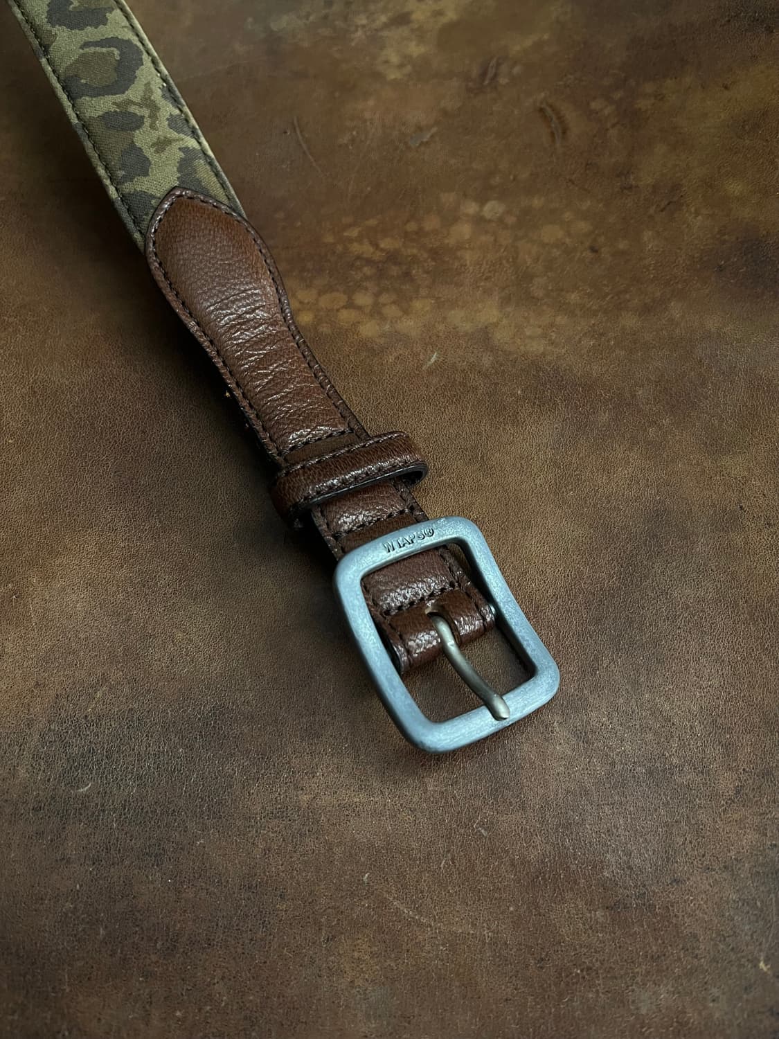 더블탭스 레오파드 레더벨트 상품이미지2