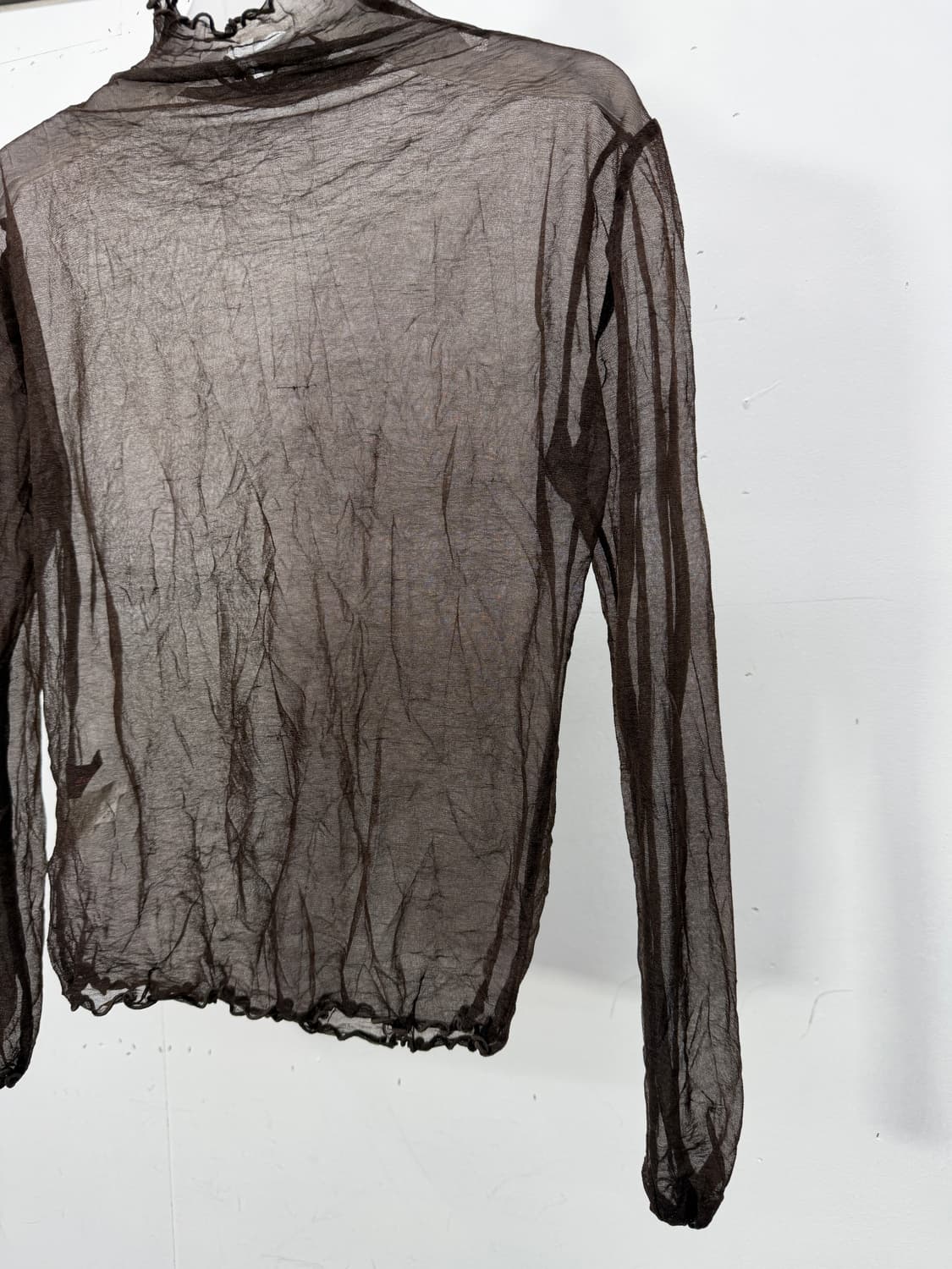 See-through Nylon Turtleneck Top 상품이미지4